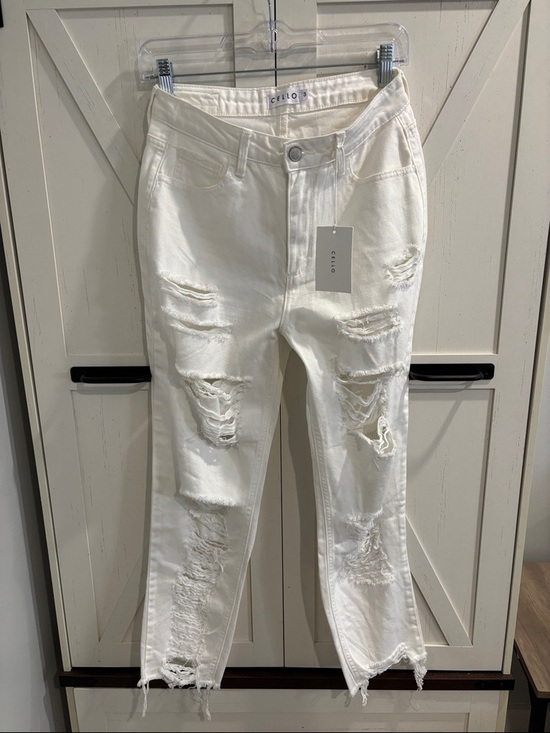 Cello Denim - Cello White Distressed Jeans White